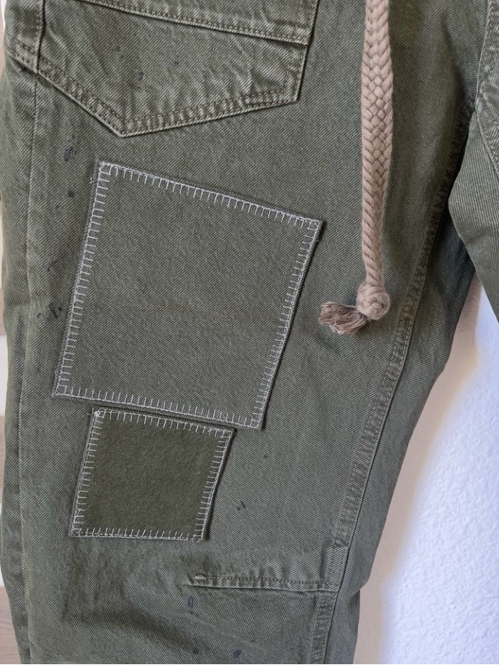 We the free Olive Green Wide-Leg Pull- On Utility Pants NWOT - Picture 9 of 9